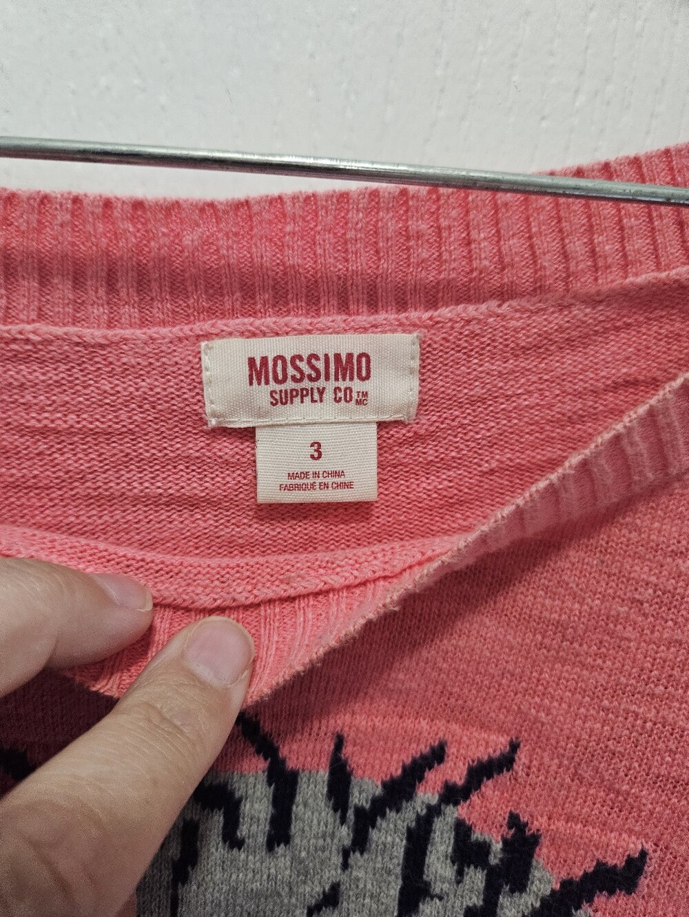 Mossimo Long Sleeve Sweater Hedgehog Print 100% Cotton 3xl Pink - Picture 2 of 4